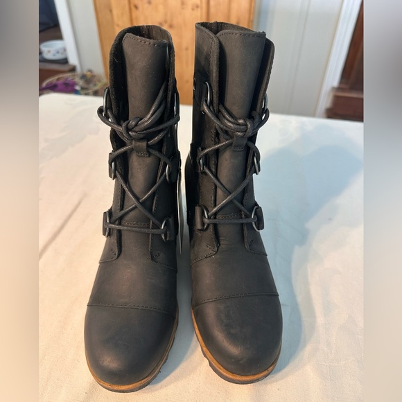 Sorel Joan of Arctic Wedge II Mid-High Lace Up Leather Boots NWT Size 8 - Picture 6 of 11